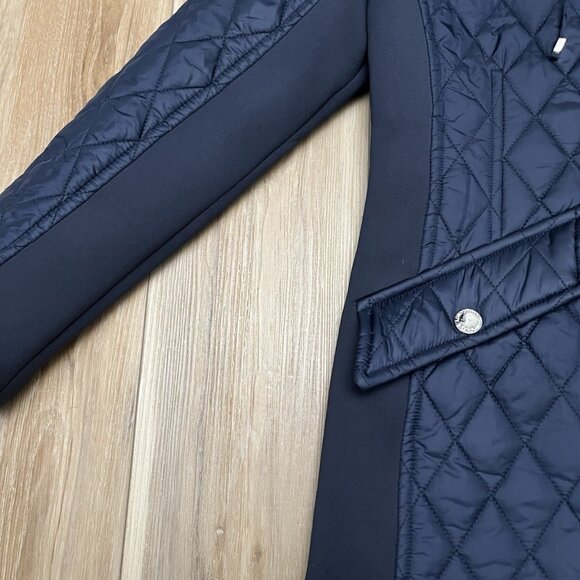 NWT London Fog Navy Blue Hooded Quilted Full Zip Jacket - Women’s M - Picture 5 of 16